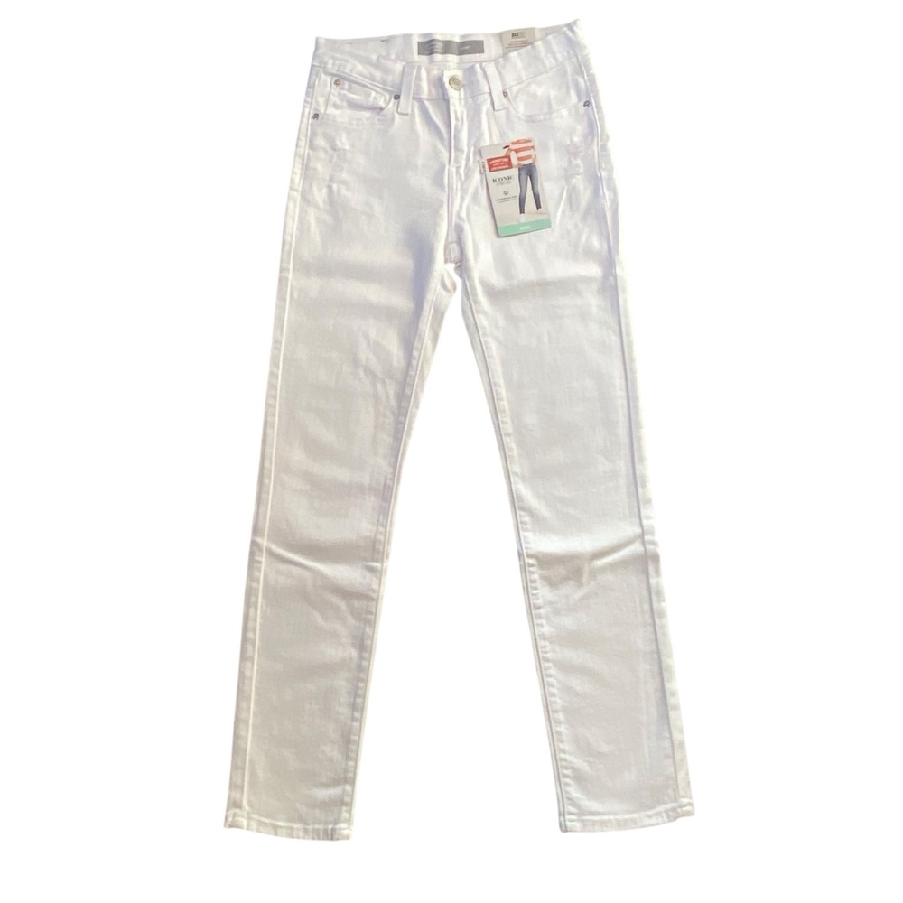 LEVIS SIGNATURE Skinny Jeans Girls Size 12 White Distressed Iconic Stretch New